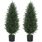 Dirbtinis kiparisas 90 cm su vazonu, 2 vnt., žalias