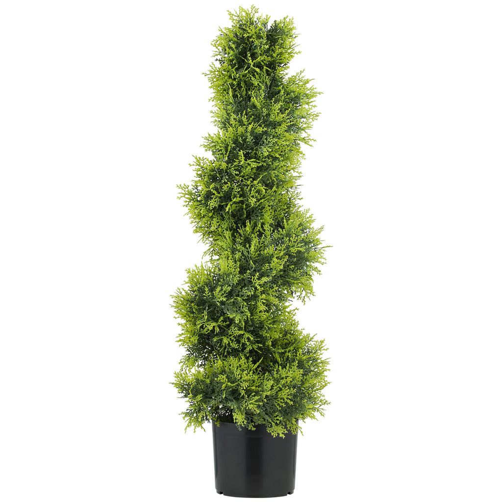 Dirbtinis kiparisas, spiralinis, 90 cm, žalias