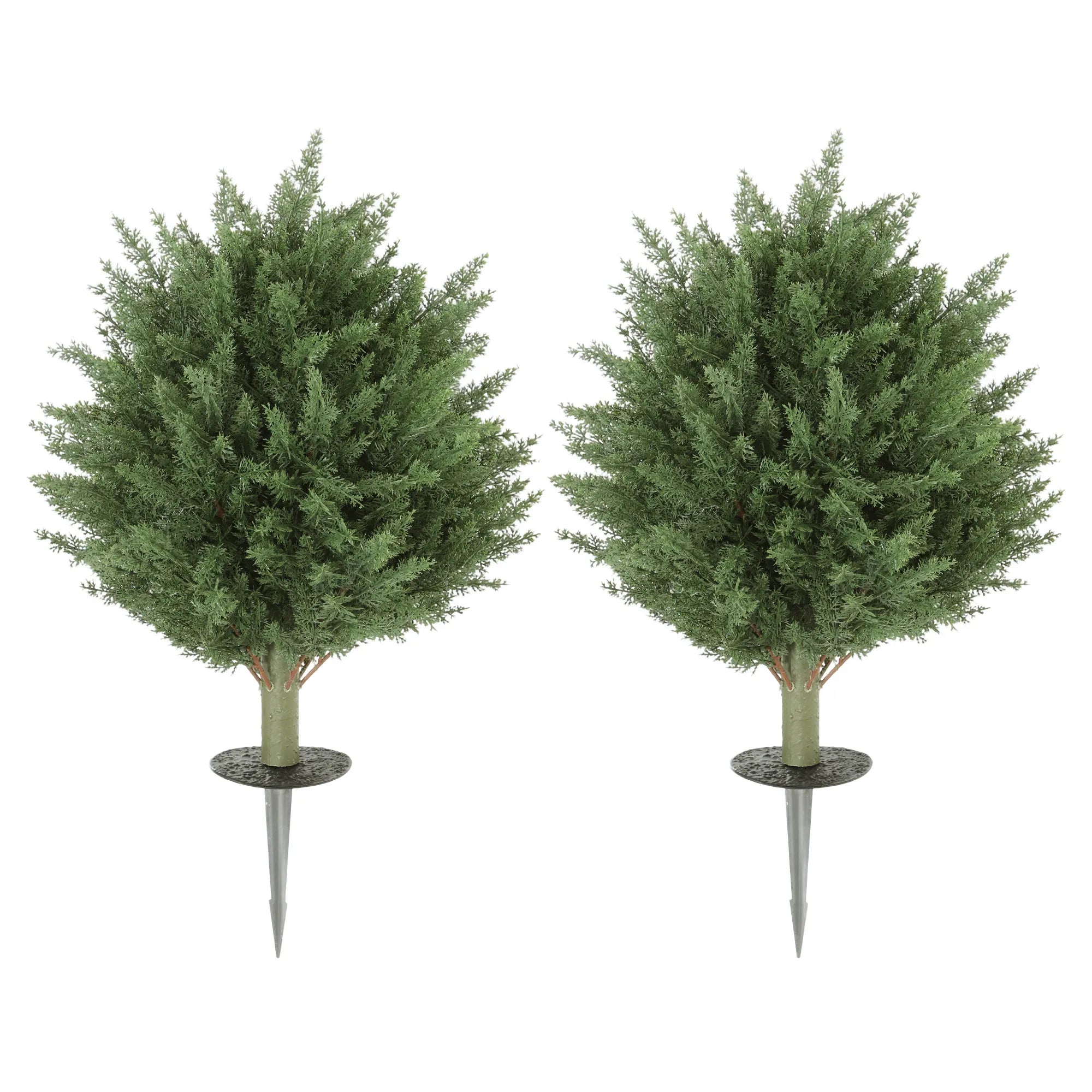 Dirbtinių augalų komplektas, 2 vnt. UV atspari dekoratyvinė kiparisų imitacija, 60 cm, žalia
