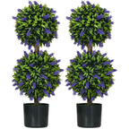 Dirbtinių augalų rinkinys, 2 vnt., atsparūs UV spinduliams, vazonuose, 70 cm