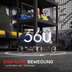 Dirbtuvių vežimėlis su 3 lentynomis, 120 kg, 70,5 × 35 × 82,5 cm, juodas
