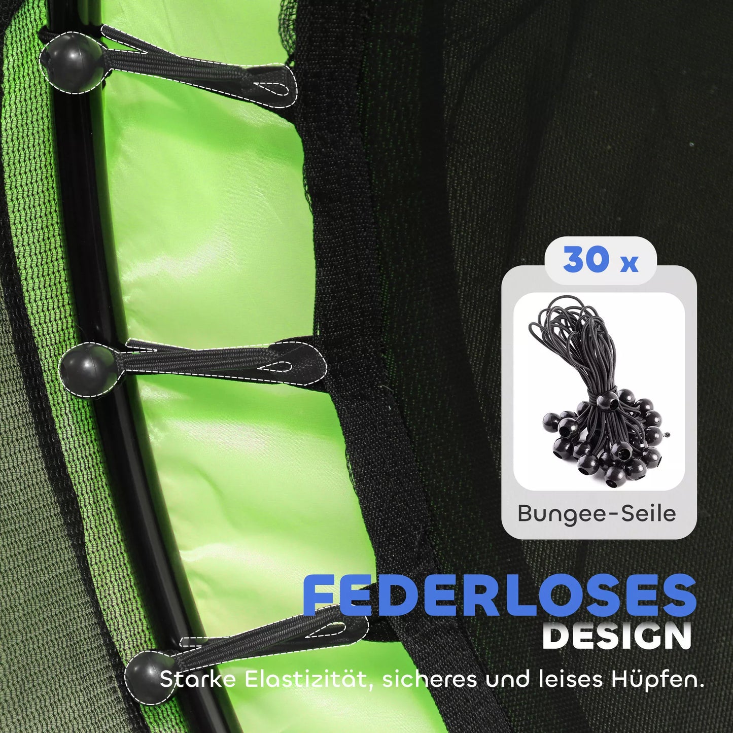 Vaikiškas batutas su saugos tinklu, tinkamas naudoti viduje ir lauke, 3-6 metai, Žalias AIYAPLAY