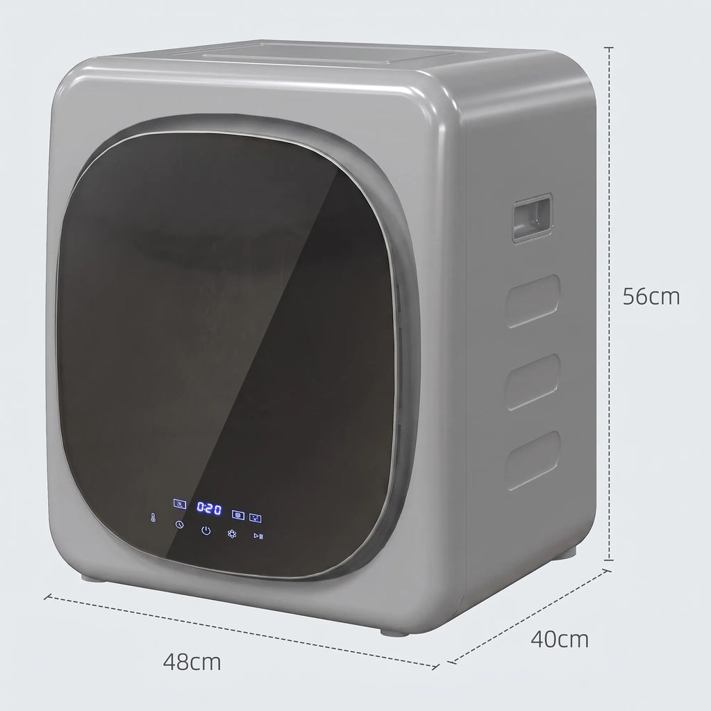 Drabužių džiovyklė, 2,5 kg, 800 W, su išmaniuoju režimu, sidabrinė