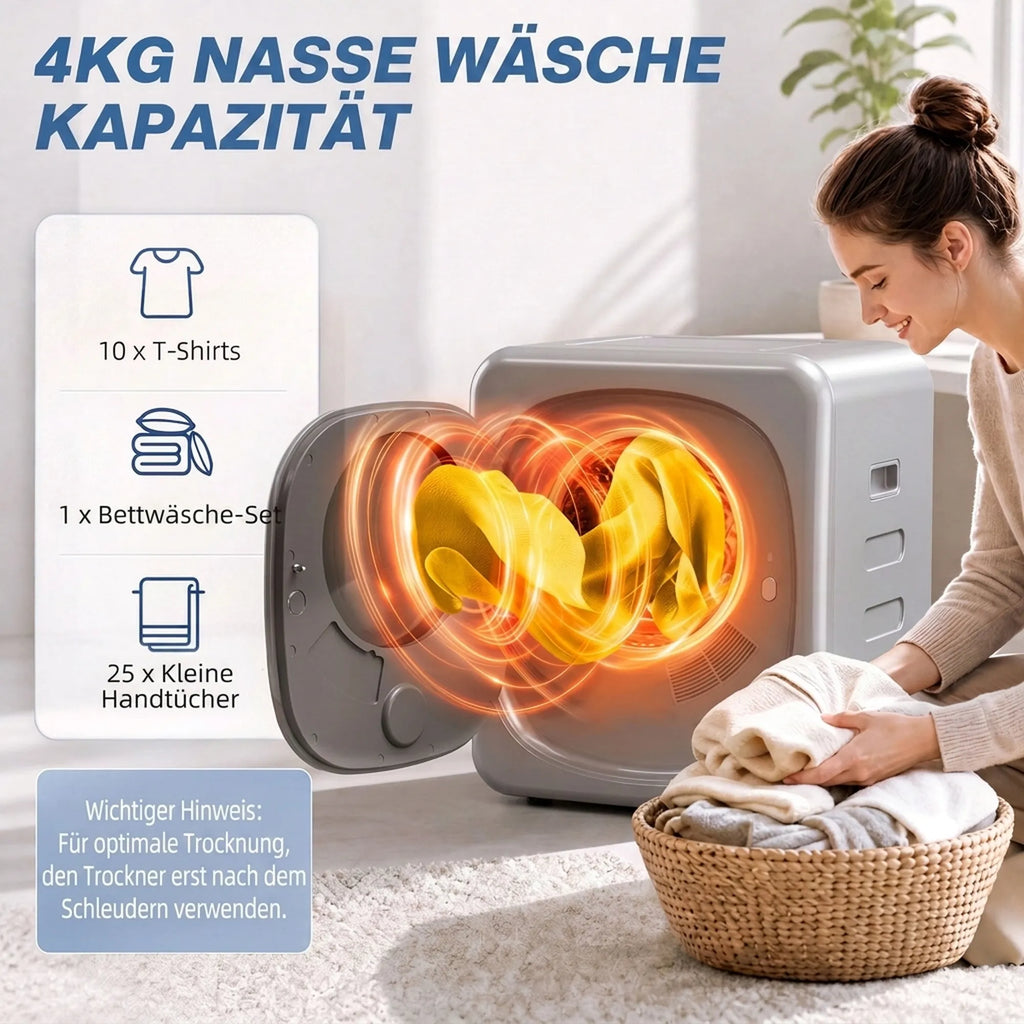 Drabužių džiovyklė, 2,5 kg, 800 W, su išmaniuoju režimu, sidabrinė