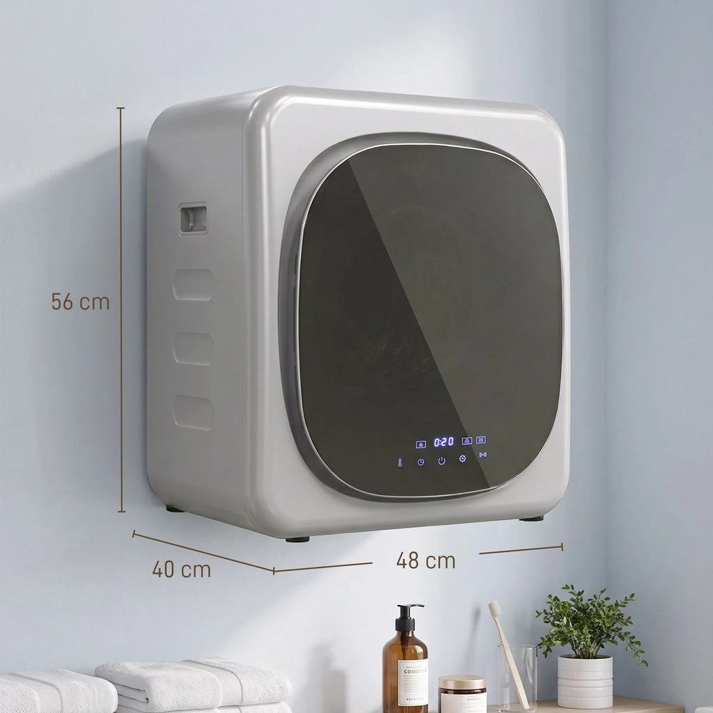 Drabužių džiovyklė, 2,5 kg, 800 W, su išmaniuoju režimu, sidabrinė