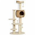 Draskyklė katėms, 132 cm, su slėptuve, guoliu ir 3 kamuoliukais, 1–2 katėms iki 6 kg