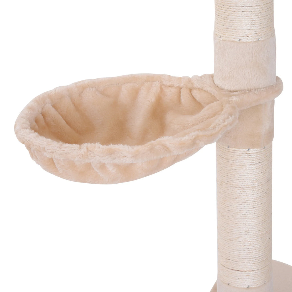 Draskyklė katėms iki lubų, reguliuojamo aukščio, 230–260 cm, smėlio spalvos