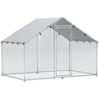 Vištidė 5–8 vištoms, stogo danga, užrakinamos durys, plieninis rėmas, 5,1 m², 3 x 1,7 x 1,9 m