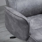 Šviesiai pilkos biuro kėdės porankio ir atlošo pagalvėlės su užtrauktuku detalė iš arti