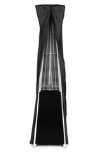 Dujinis terasos šildytuvas 13 kW, piramidė su stikliniu vamzdžiu, 227 cm, juodas