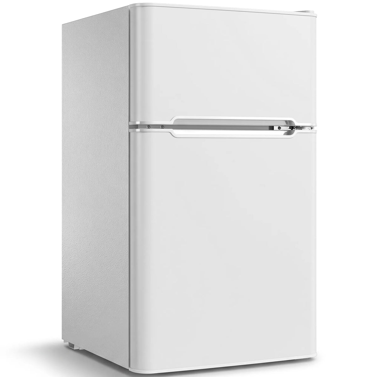 Dviduris mini šaldytuvas su šaldiklio skyriumi, reguliuojamu termostatu, 90 l, baltas