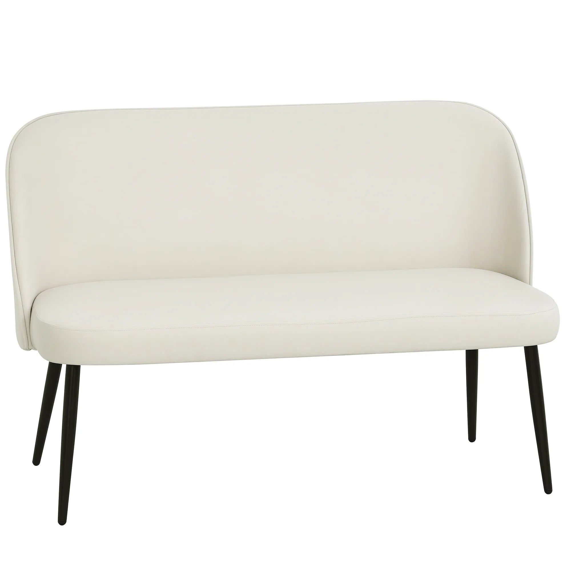Dviejų vietų sofa, 127 cm pločio, smėlio spalvos