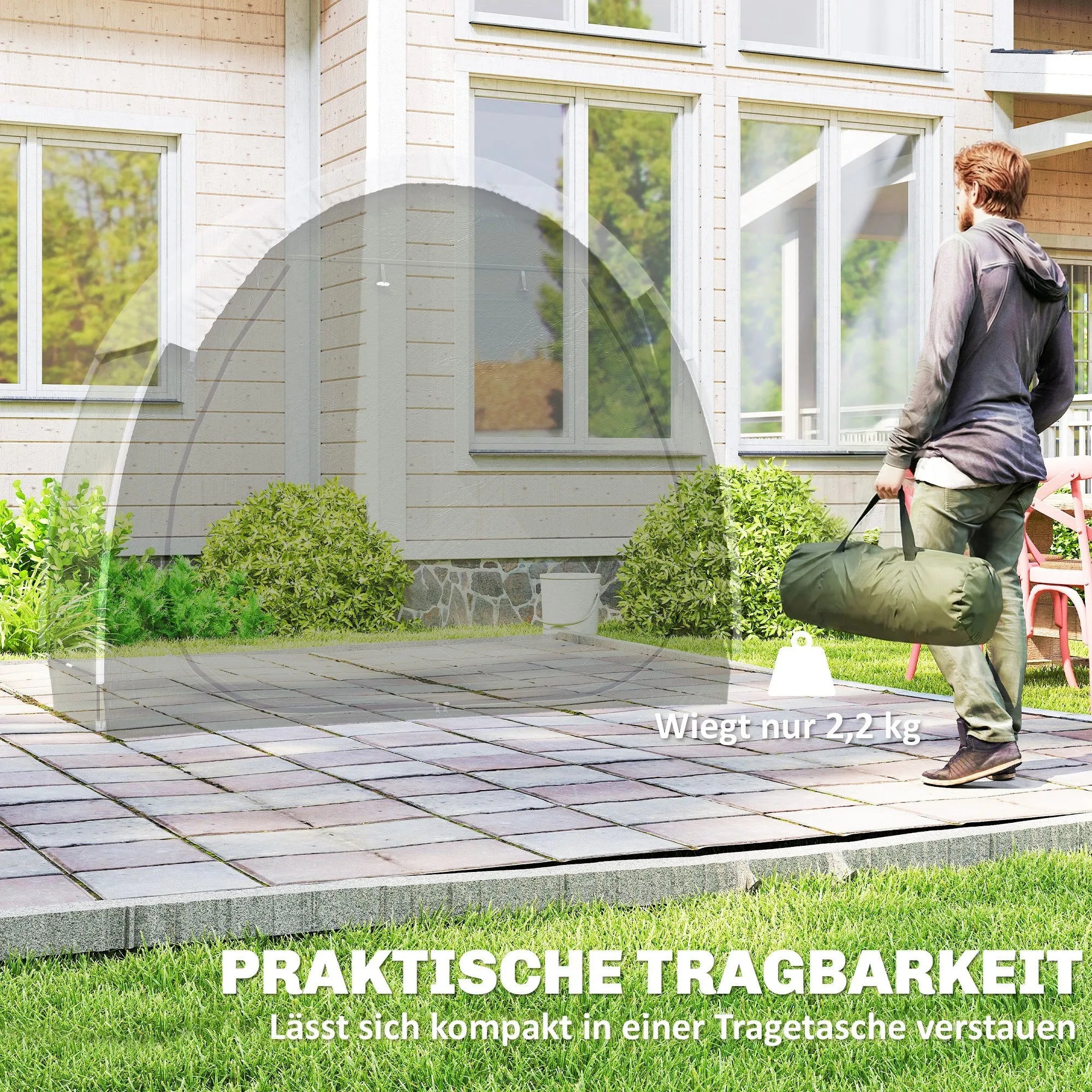 Dviračių palapinė 2 dviračiams 200 x 80 x 170 cm vandeniui atspari žalia