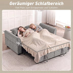 Dvivietė išskleidžiama sofa 4-in-1, pilka