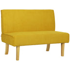 Dvivietė sofa, 110 cm, geltona