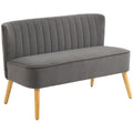 Dvivietė sofa, 117 cm, iki 220 kg, tamsiai pilka