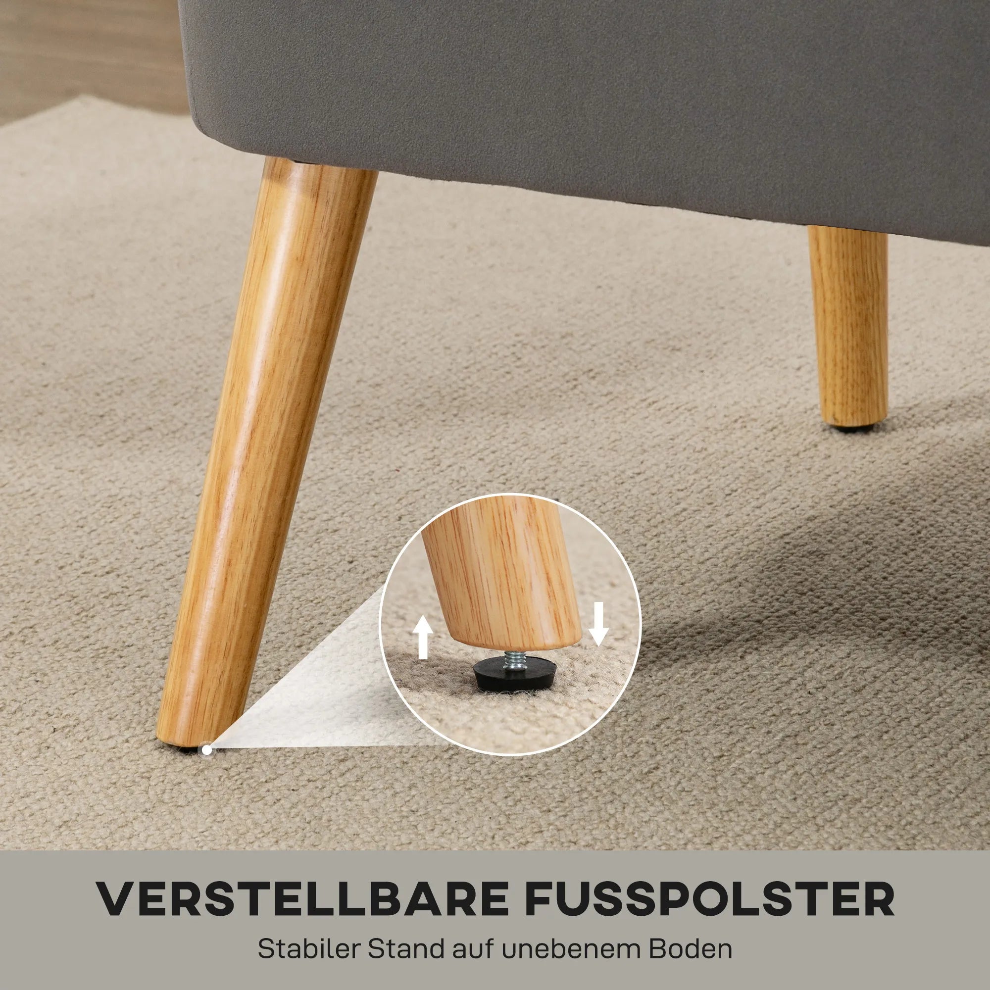 Dvivietė sofa, 117 cm, iki 220 kg, tamsiai pilka