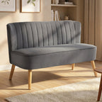 Dvivietė sofa, 117 cm, iki 220 kg, tamsiai pilka