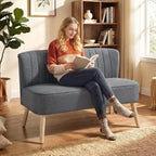 Dvivietė sofa, 117 cm, pilka