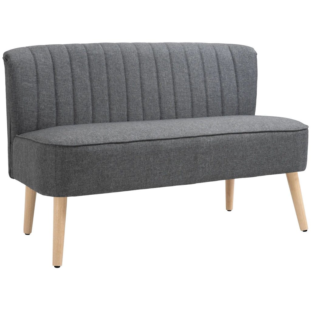 Dvivietė sofa, 117 cm, pilka