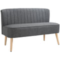Dvivietė sofa, 117 cm, pilka
