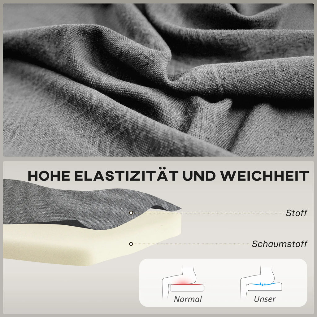 Dvivietė sofa, 117 cm, pilka