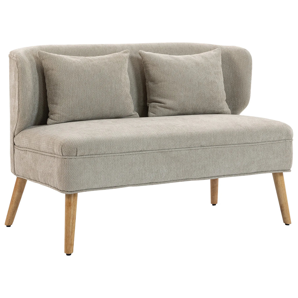 Dvivietė sofa, 117 cm, smėlio spalvos