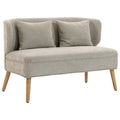 Dvivietė sofa, 117 cm, smėlio spalvos