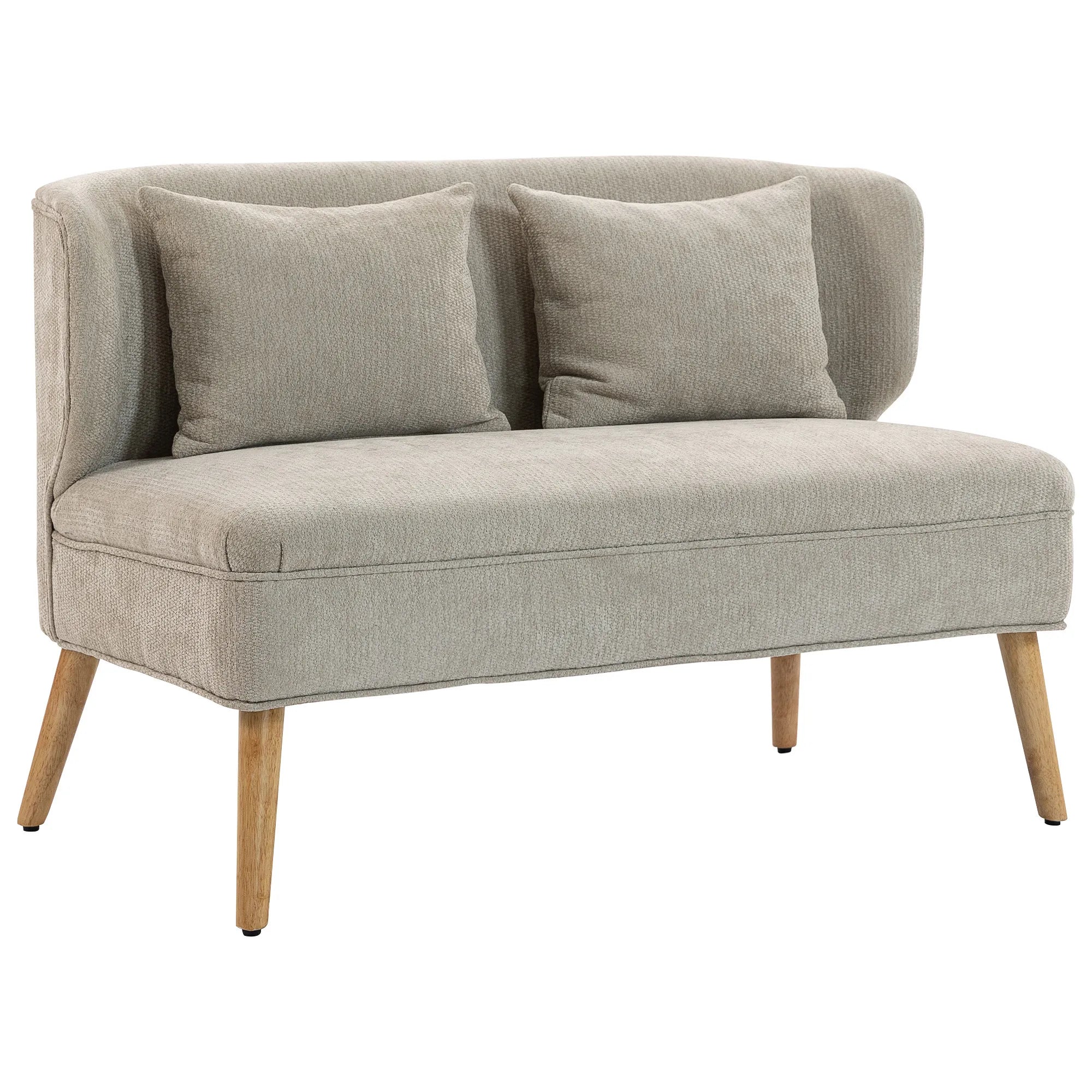 Dvivietė sofa, 117 cm, smėlio spalvos