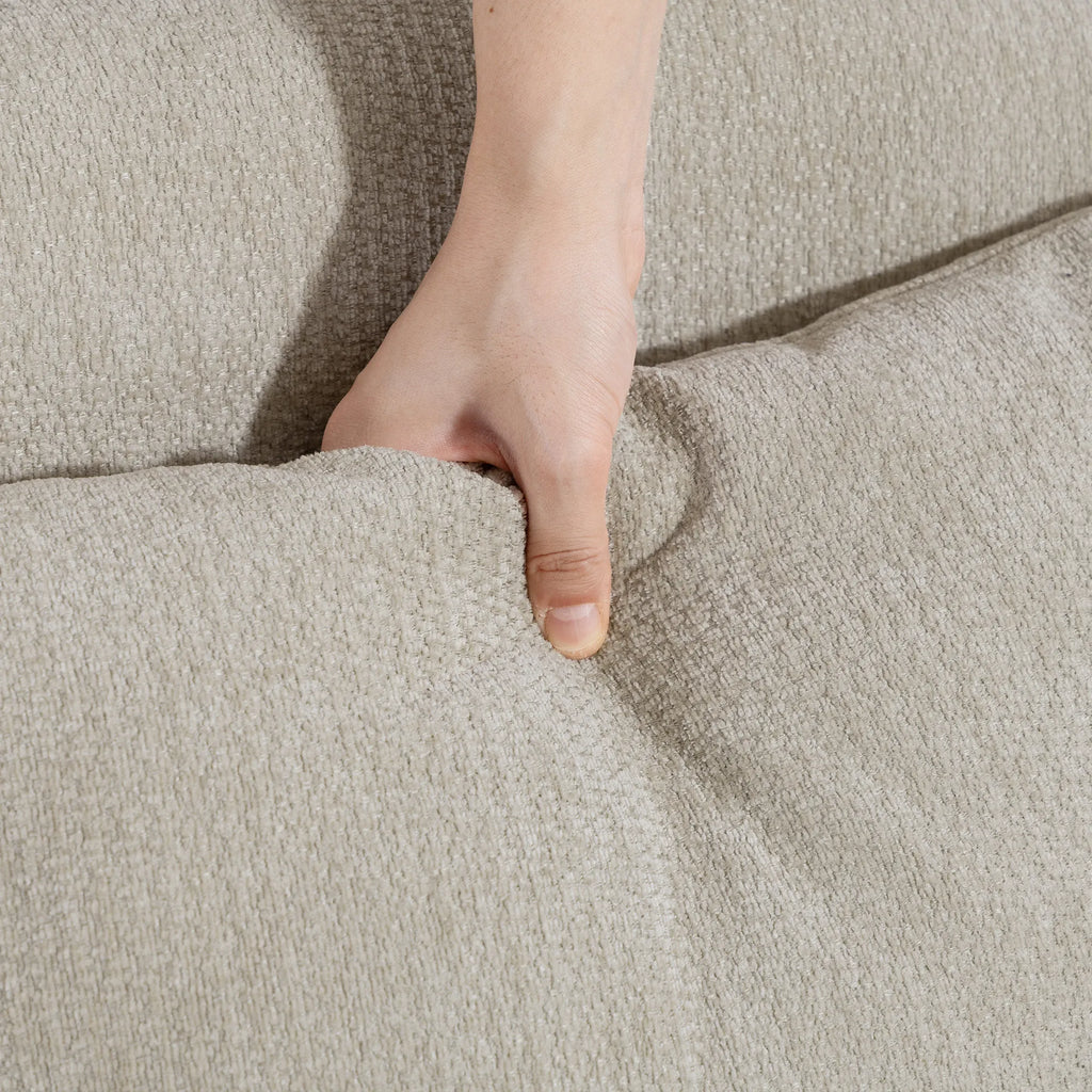 Dvivietė sofa, 117 cm, smėlio spalvos
