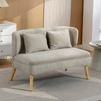 Dvivietė sofa, 117 cm, smėlio spalvos