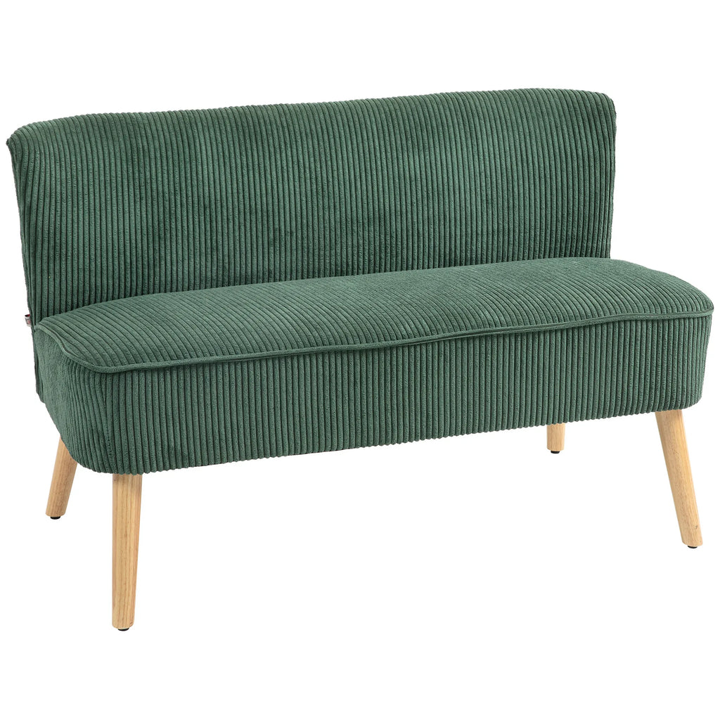 Dvivietė sofa, 117 cm, žalia