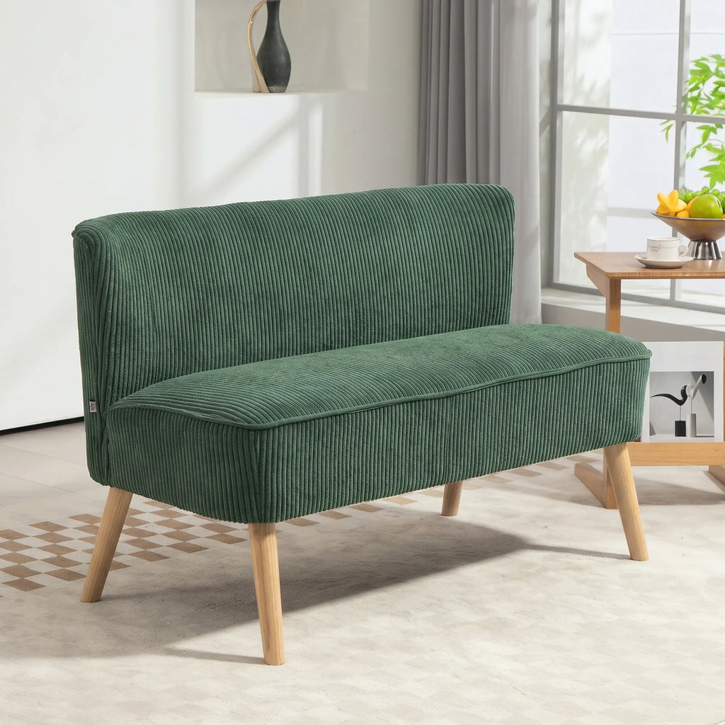 Dvivietė sofa, 117 cm, žalia