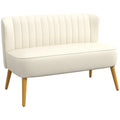 Dvivietė sofa, 117 x 56,5 x 77 cm, kreminė balta