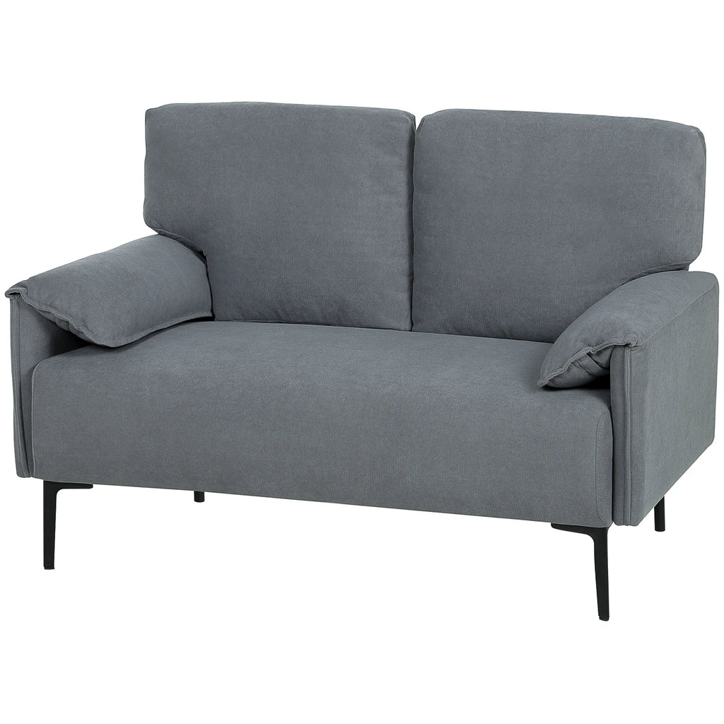 Dvivietė sofa, 127 cm, juoda