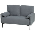 Dvivietė sofa, 127 cm, juoda