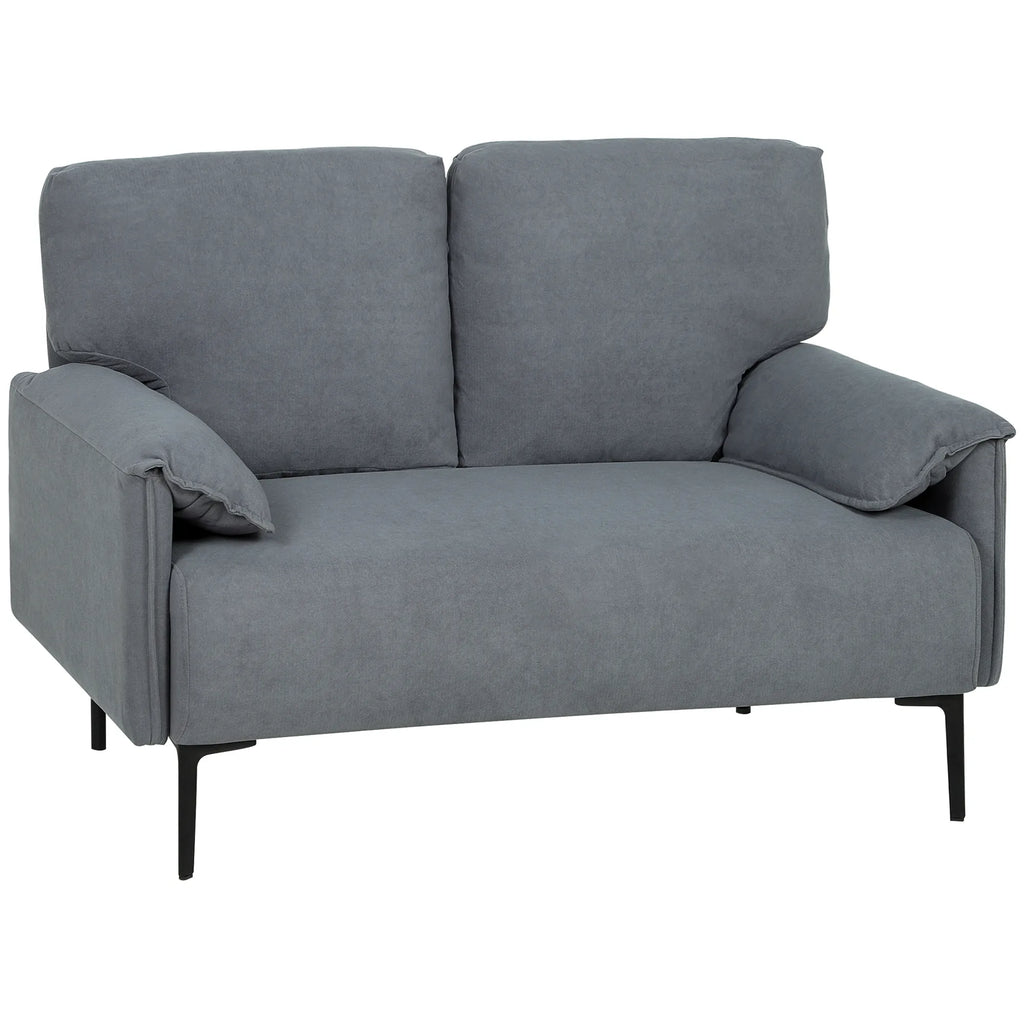 Dvivietė sofa, 127 cm, juoda