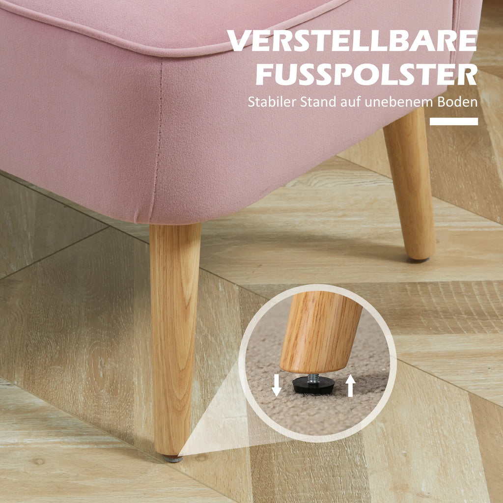 Dvivietė sofa, 140 cm, rožinė