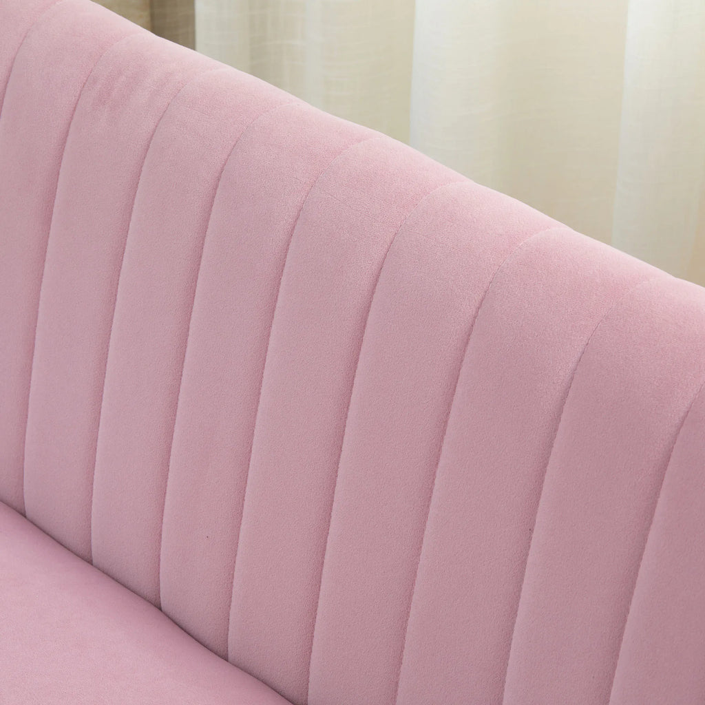 Dvivietė sofa, 140 cm, rožinė
