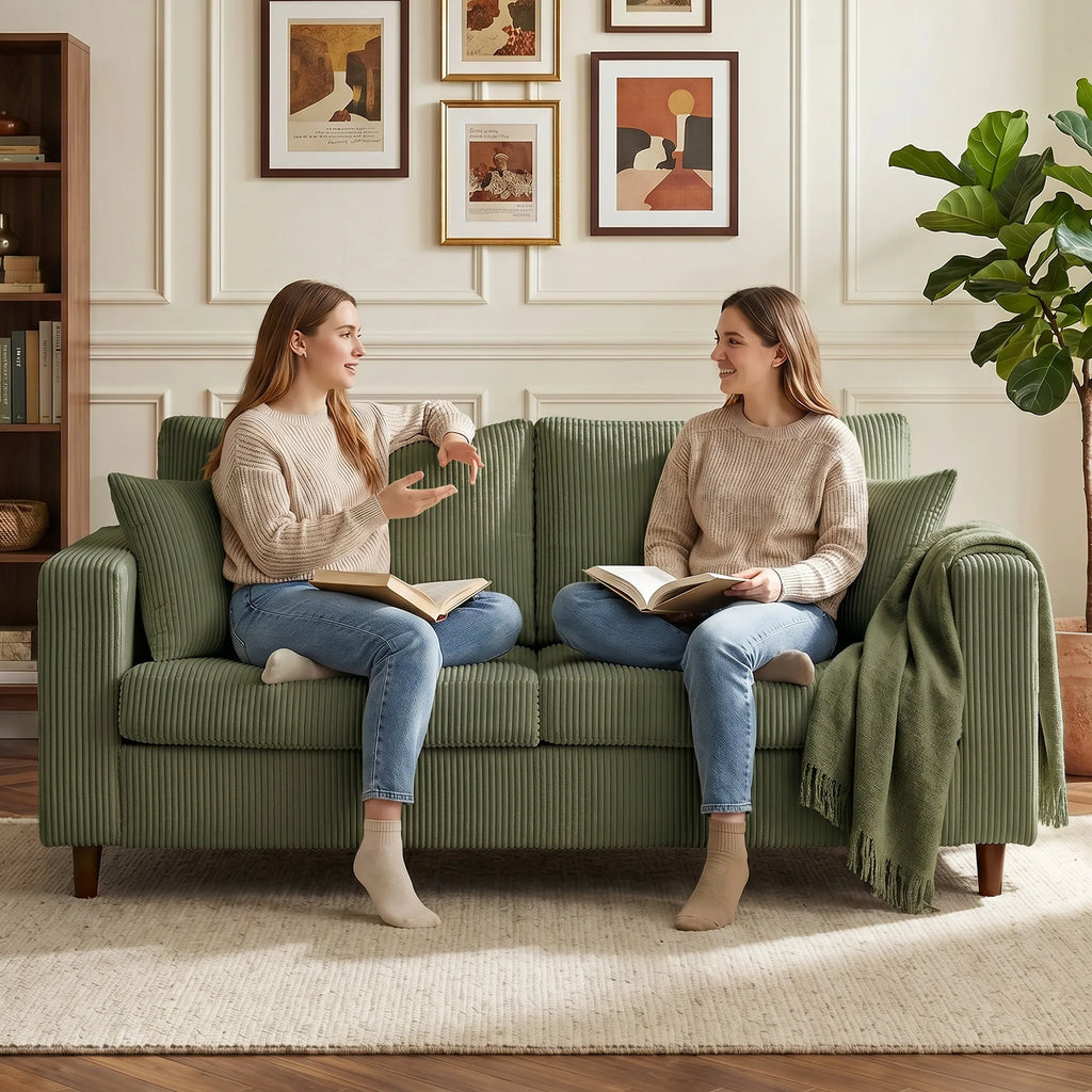 Dvivietė sofa, 170x80x82 cm, žalia