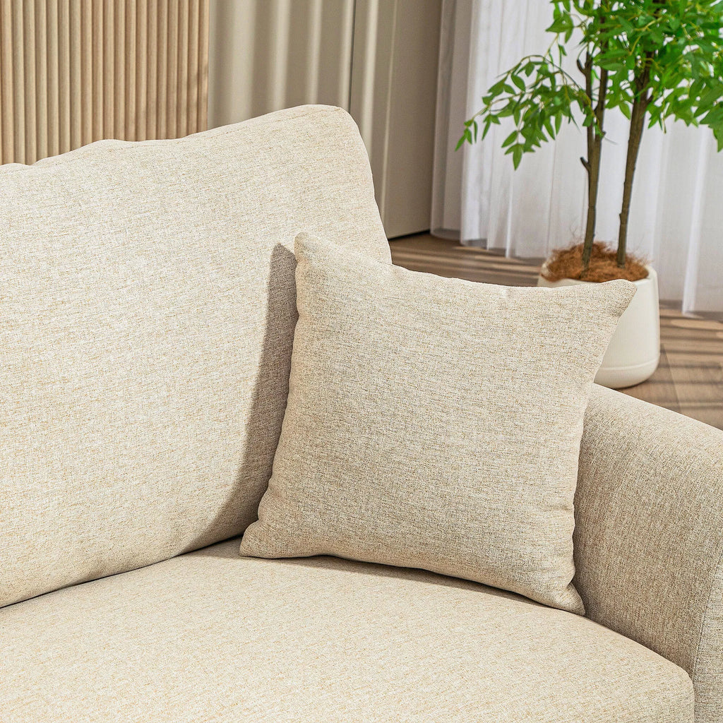 Dvivietė sofa, 179 x 80 x 89 cm, smėlio spalvos