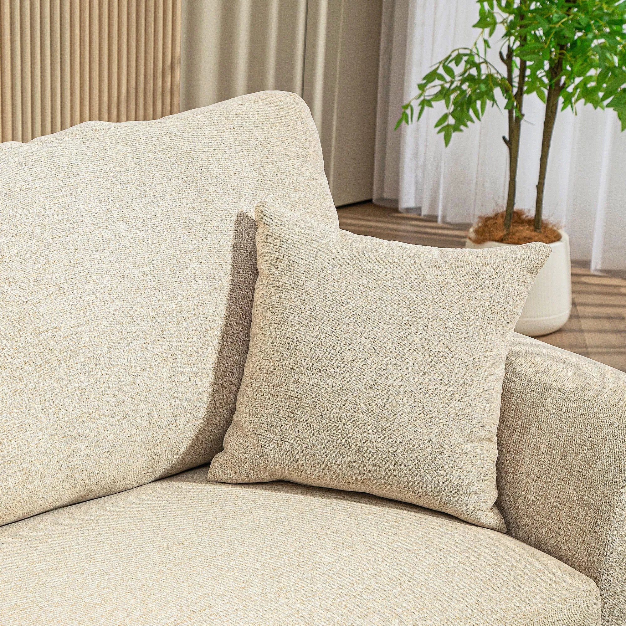 Dvivietė sofa, 179 x 80 x 89 cm, smėlio spalvos