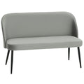 Dvivietė sofa, aksominio paviršiaus minkštas baldas, pilka