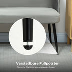 Dvivietė sofa, aksominio paviršiaus minkštas baldas, pilka