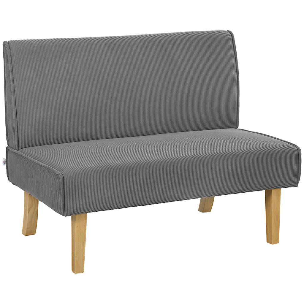 Dvivietė sofa, kompaktiška, iki 240 kg, pilka