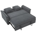 Dvivietė sofa-lova su reguliuojama atlošo padėtimi, tamsiai pilka