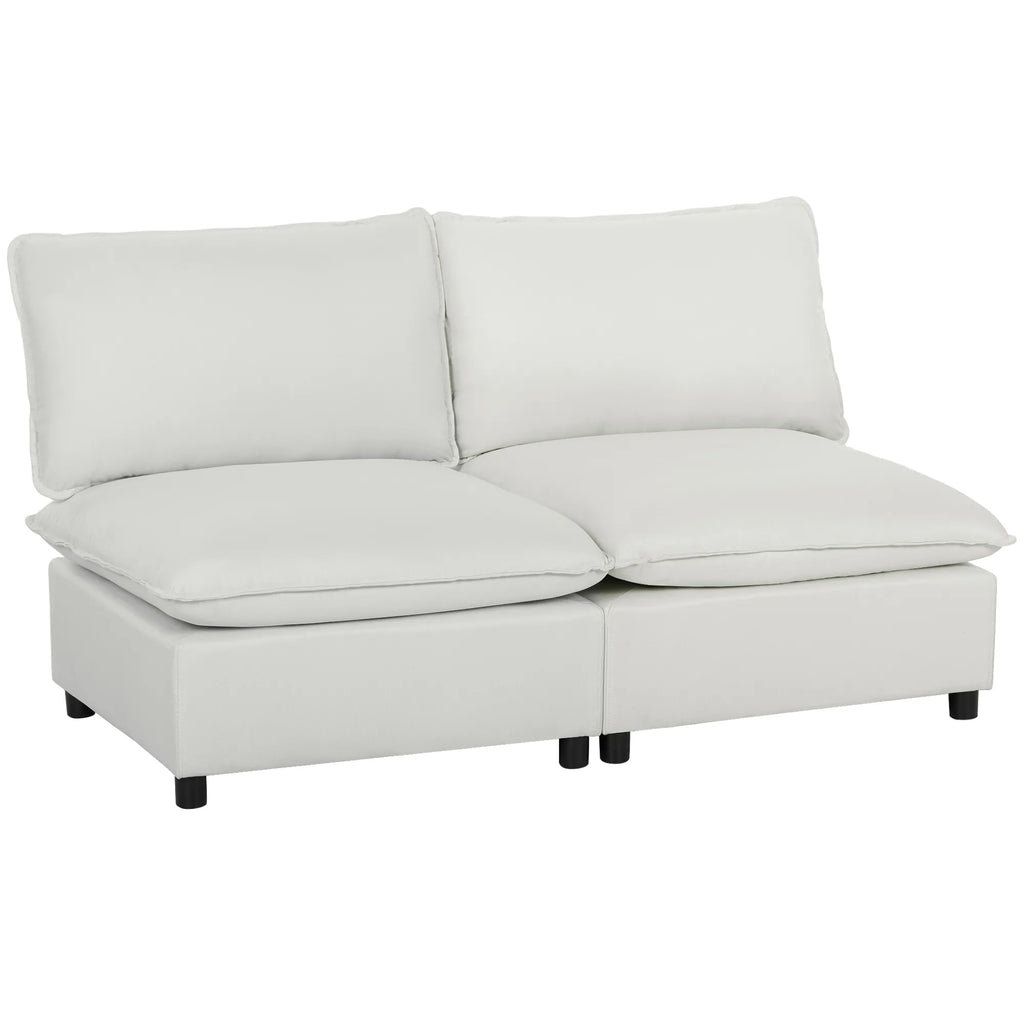 Dvivietė sofa, modulinė, 146 cm pločio, pilka