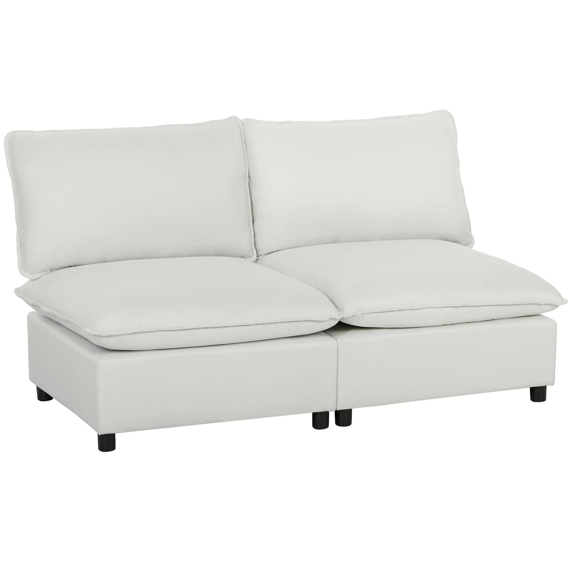 Dvivietė sofa, modulinė, 146 cm pločio, pilka