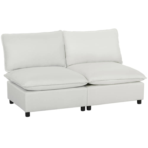 Dvivietė sofa, modulinė, 146 cm pločio, pilka