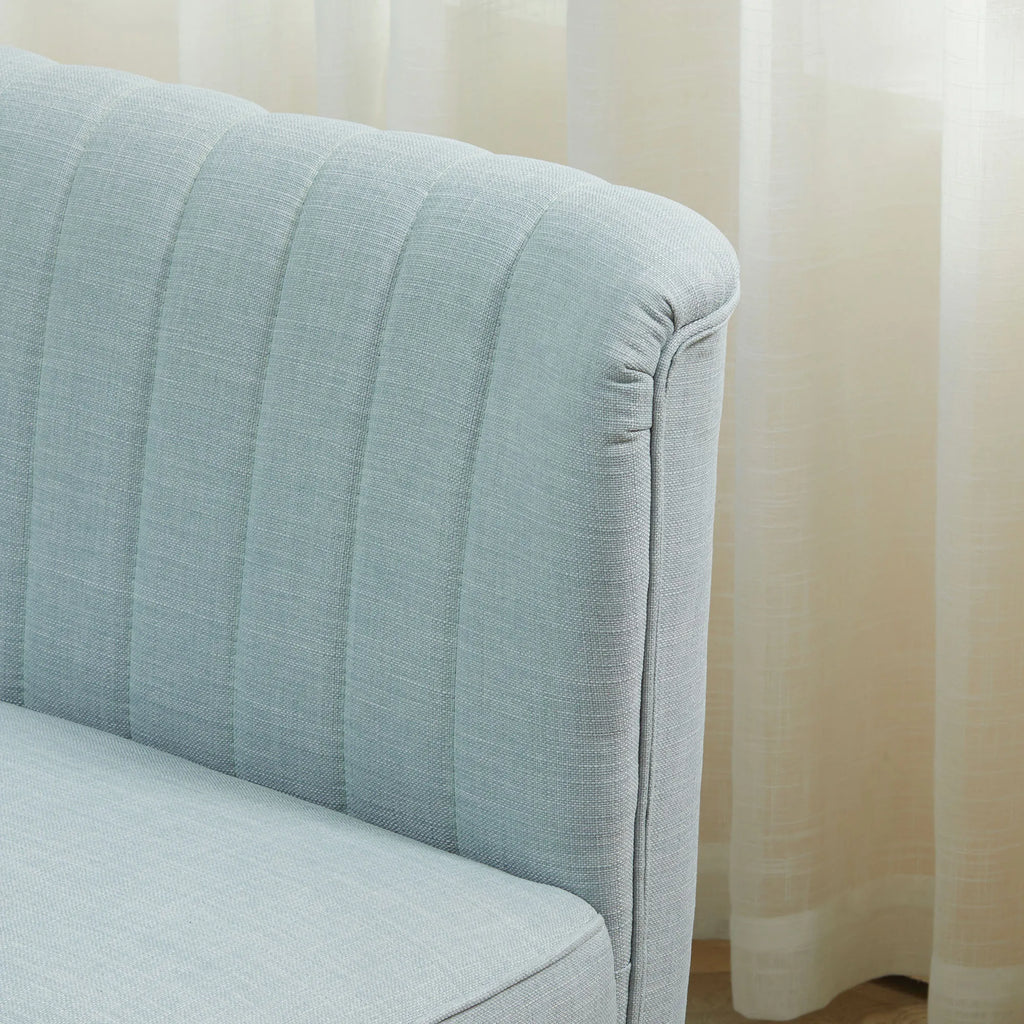 Dvivietė sofa, paminkštinta, iki 220 kg, šviesiai žalia